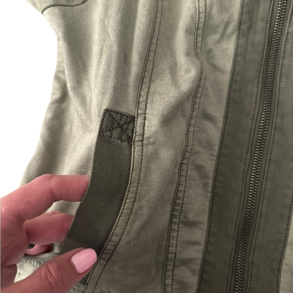 Marrakech Moto Style Olive Utility Jacket Size S Soft Cotton Stretch | NWT L35 - Picture 8 of 11